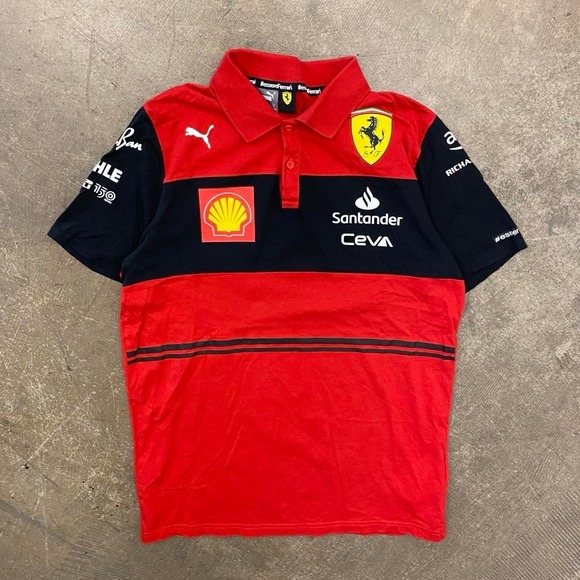 Puma Scuderia Ferrari 2022 F1 Team Polo Shirt Santander Size Medium